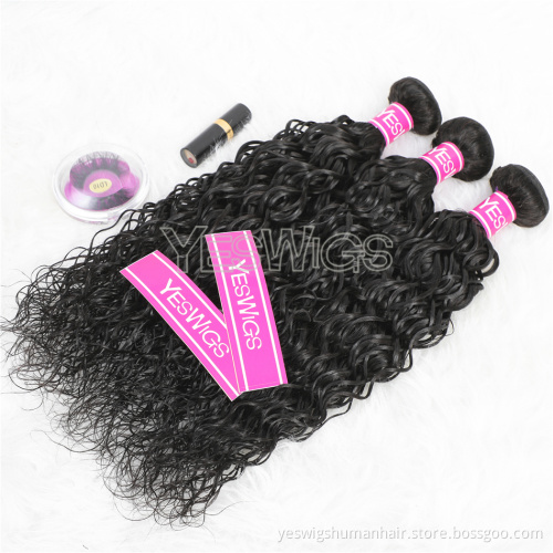High Quality Asian Human Hair Bundles 95-100 Gram Per Bundle Water Wave Hair Extensions Double Weft Water Curly Asian Hair